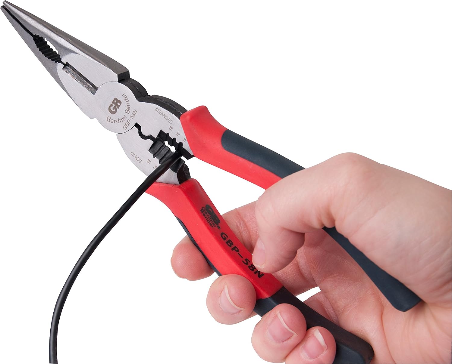 Gardner Bender GBP-58N ArmorEDGE Long Nose Electrical Pliers, 8 in., Steel