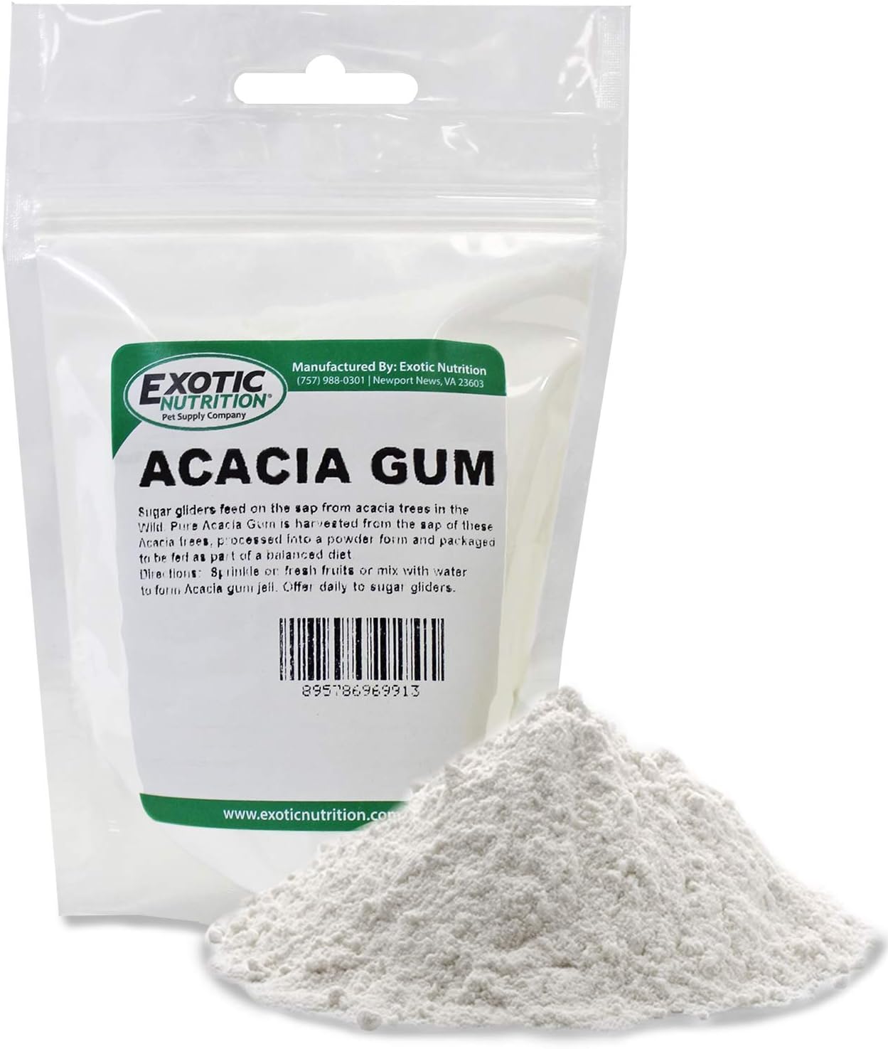 Acacia Gum (4 oz.) - Healthy Natural Native Treat - Pure Acacia Gum Powder - For Sugar Gliders, Marmosets & Other Gummivores