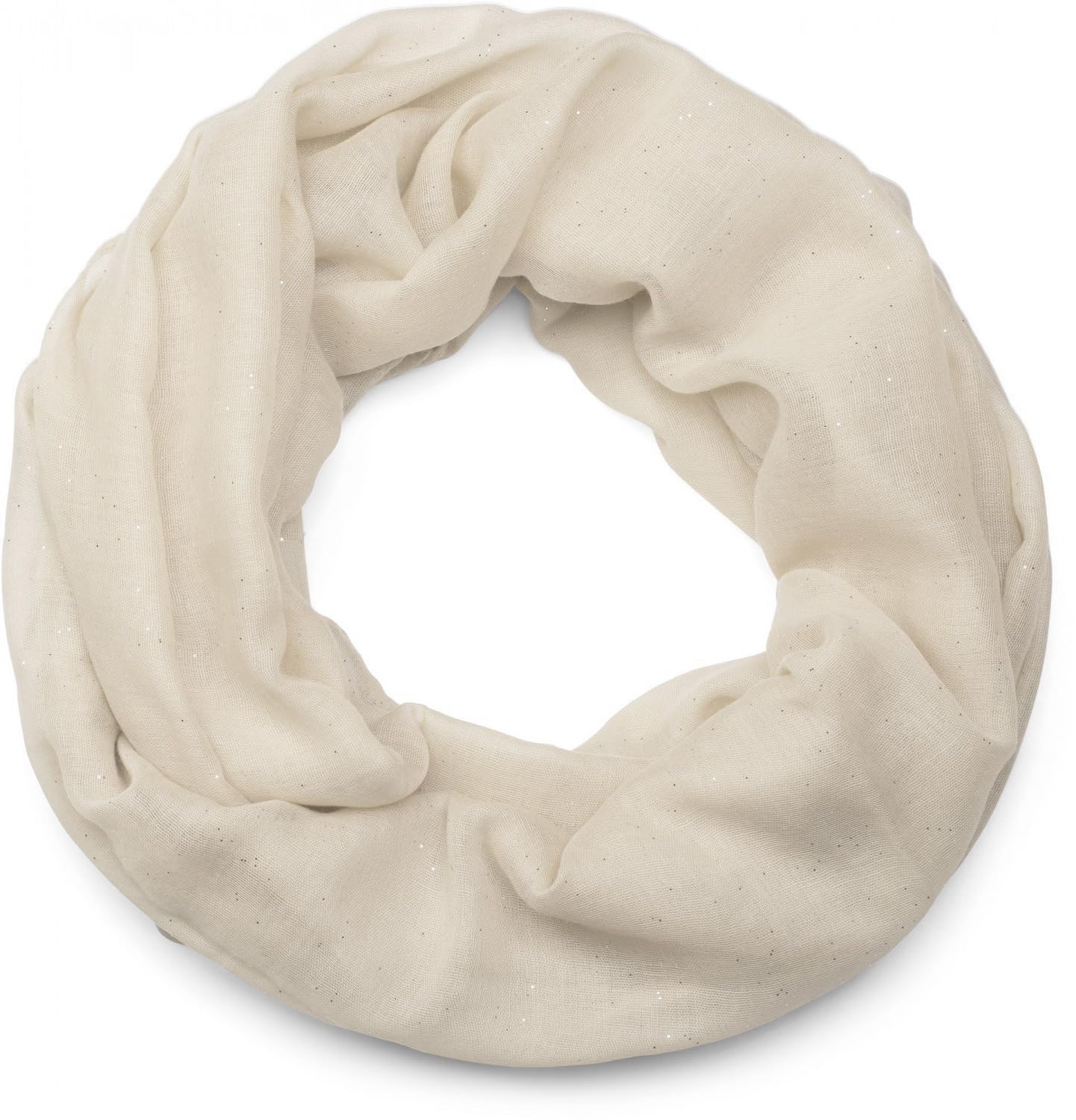 styleBREAKER elegant glittering tube scarf, uni, ladies 01018090, Colour:Beige