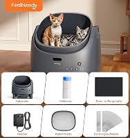 Samočistiaca mačacia toaleta FEELNEEDY s viacsenzorovým bezpečnostným systémom – automatické WC pre mačky 9