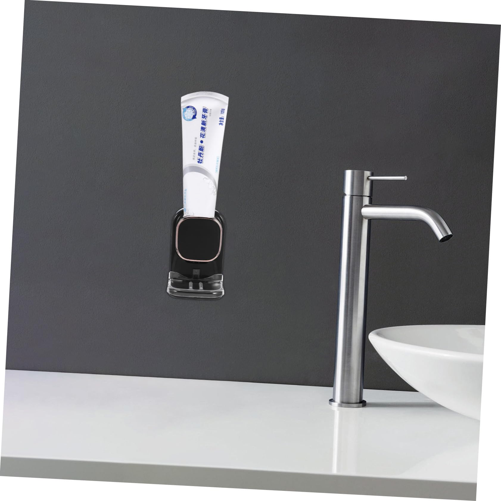 Mikikit Dispenser di Dentifricio Elettrico con Sensore, Materiale Plastico Nero, Durata, Ricaricabile USB, per Bagno e Lozione Mani