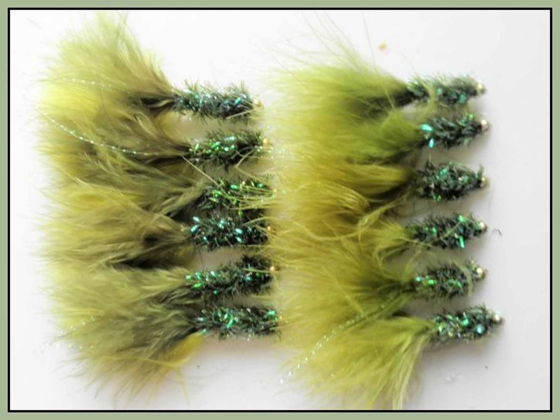 12 Barbless Goldhead Fritz Flies, Olive and Olive Variant Trout Flies Size 10 Lures, Good Stillwater choice
