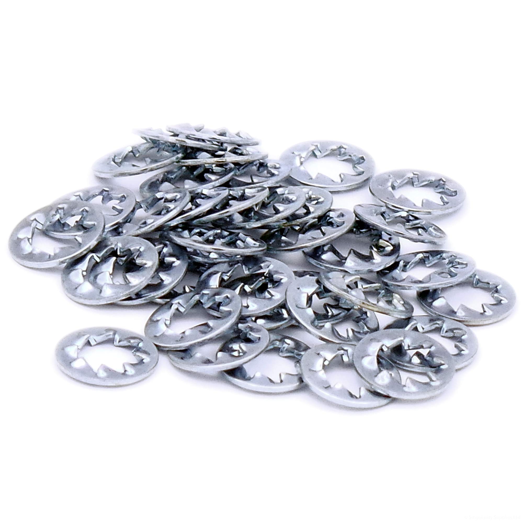 Singularity Supplies Silver M5 (5Mm) Shakeproof Washer (Internal) - Steel (Pack Of 40)