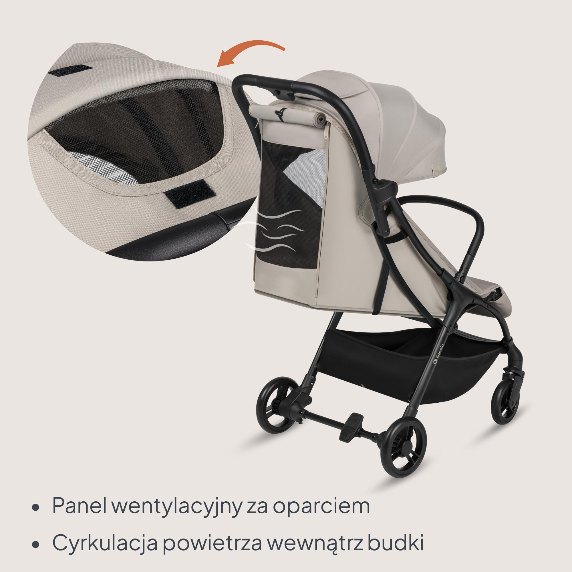 Lionelo Agia wózek podróżny do 22 kg, lekki wózek dziecięcy od 6 miesięcy, mały, składany, z funkcją automatycznego składania jedną ręką, funkcja leżenia, duża powierzchnia do siedzenia, zawieszenie