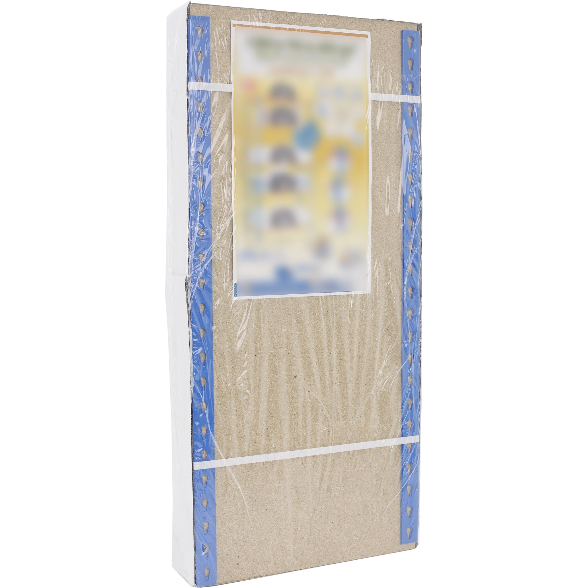 SimonRack Schwerlastregal, Lagerregal, 90x100x30 cm, Metallregal, Kellerregal, Biegestelle 150 kg, 3 Holzfachböden, Blau/Orange/Holz - Maderclick
