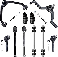 Vista 194 de Detroit Axle - Kit de suspensión delantera RWD de 10 piezas para Chevy GMC Silverado Sierra 1500 1999-2006, 2 brazos de control superior, 2 rótulas