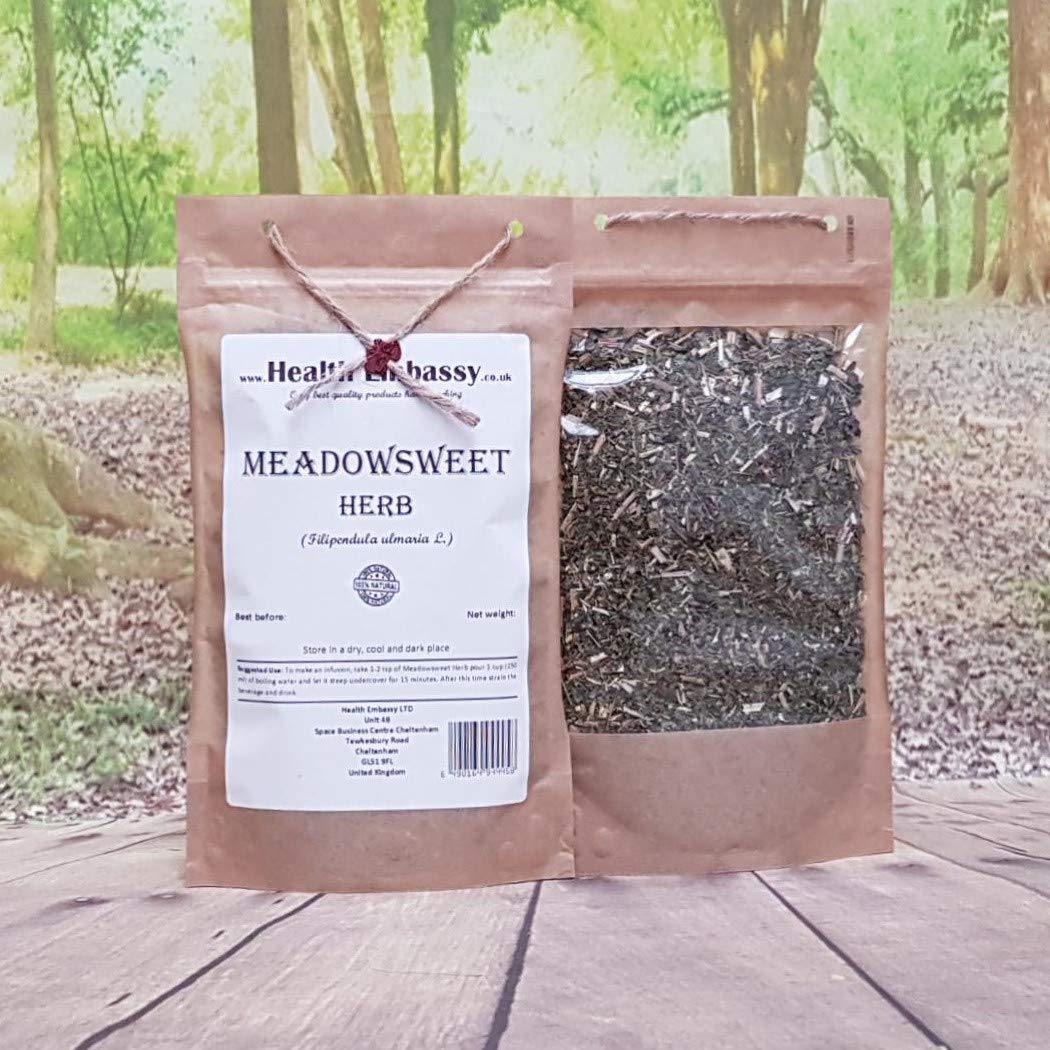 Health Embassy Meadowsweet Herb | Filipendula ulmaria L | Herbal Tea (100g)