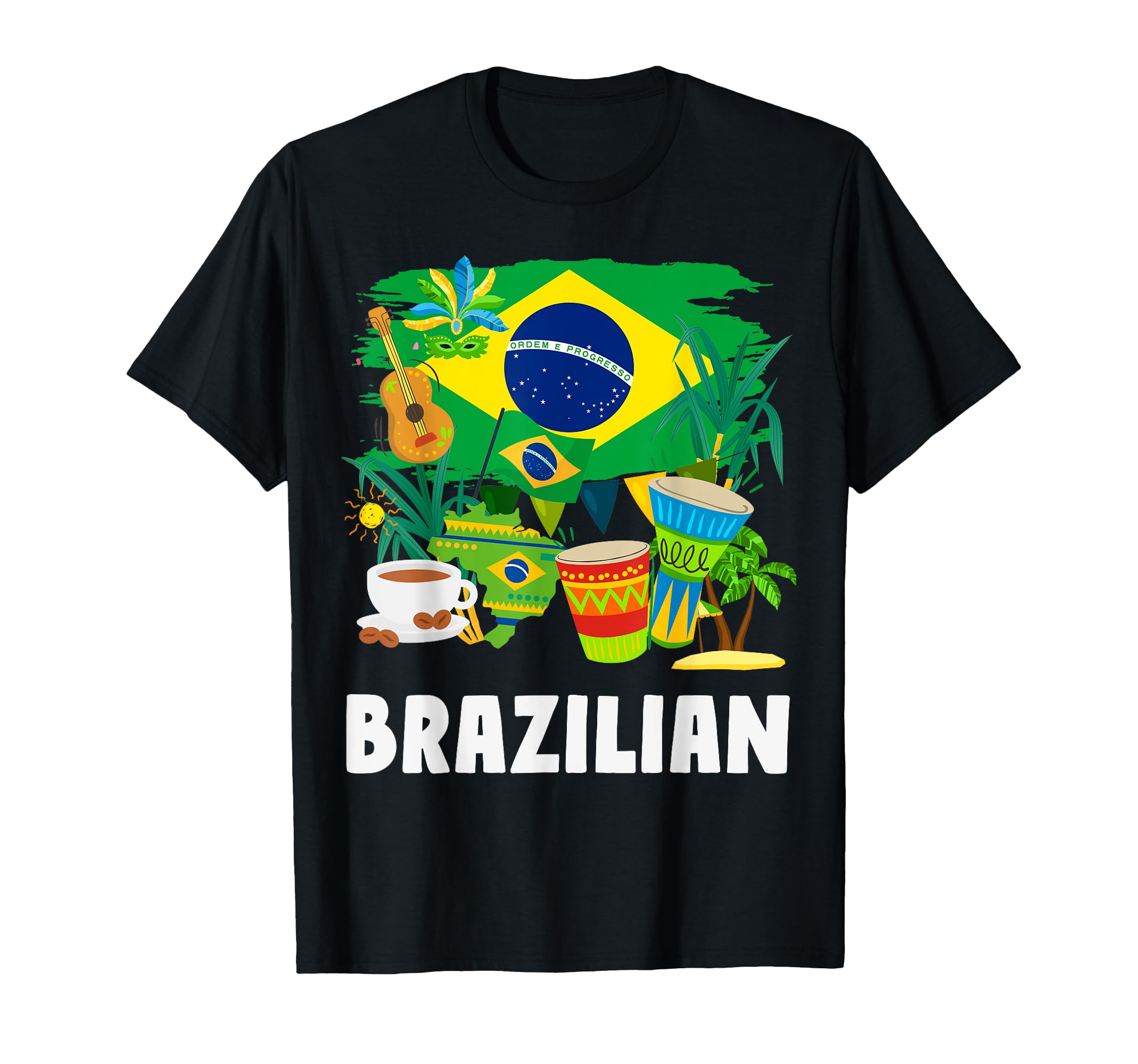 Amazon | ブラジル国旗の服のアイデア ブラジル&ブラジルの国旗 T