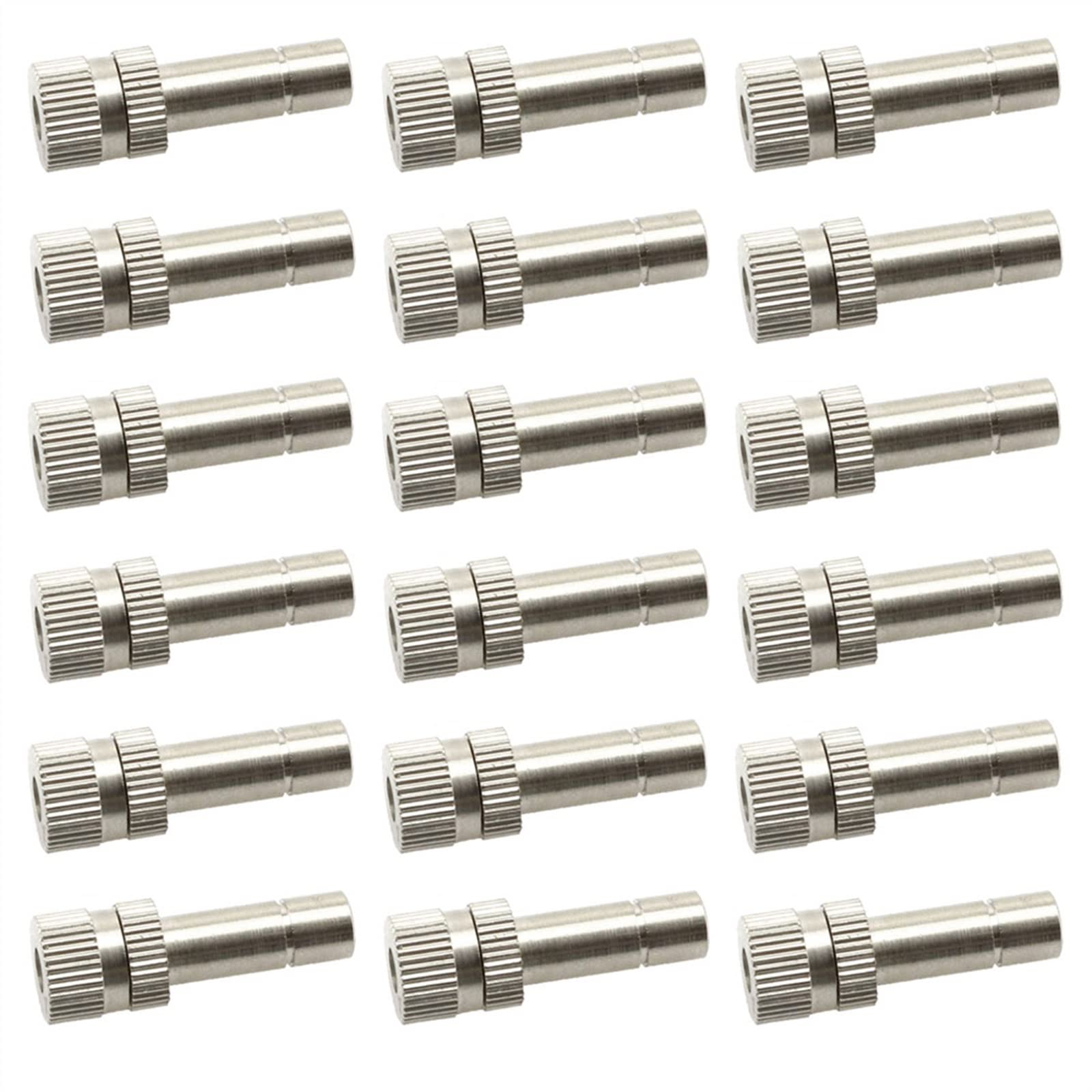 SOHNVWTGD 50PCS Misting Nozzles for Outdoor Cooling System, Outdoor Cooling Nozzle, UNC 10/24 Brass Mister Head Fog Nozzles Mist Nozzle Sprinkler with 6MM Connection(0.15mm)