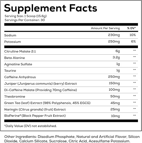 Vista 32 de Redcon1 Total War - Suplemento para entrenamiento, 30 porciones, potencia la energía, aumenta la resistencia y el enfoque, con beta-alanina, 0.012
