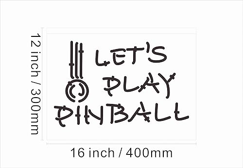 Miniatura 6 de 230042 Let's Play Pinball - Letrero de neón con luz LED para sala de juegos (12 x 8 pulgadas, azul)