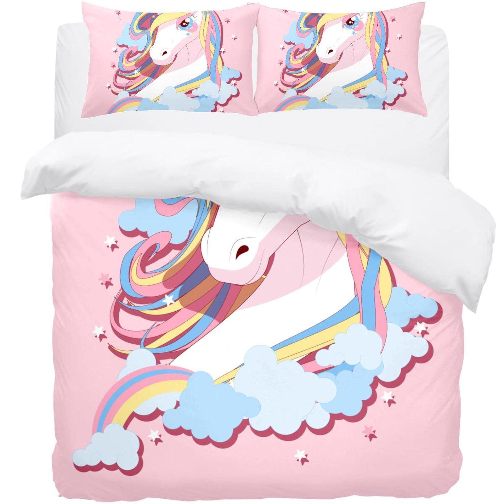 Housse de couette rose licorne magique pour décorer la chambre de votre fille