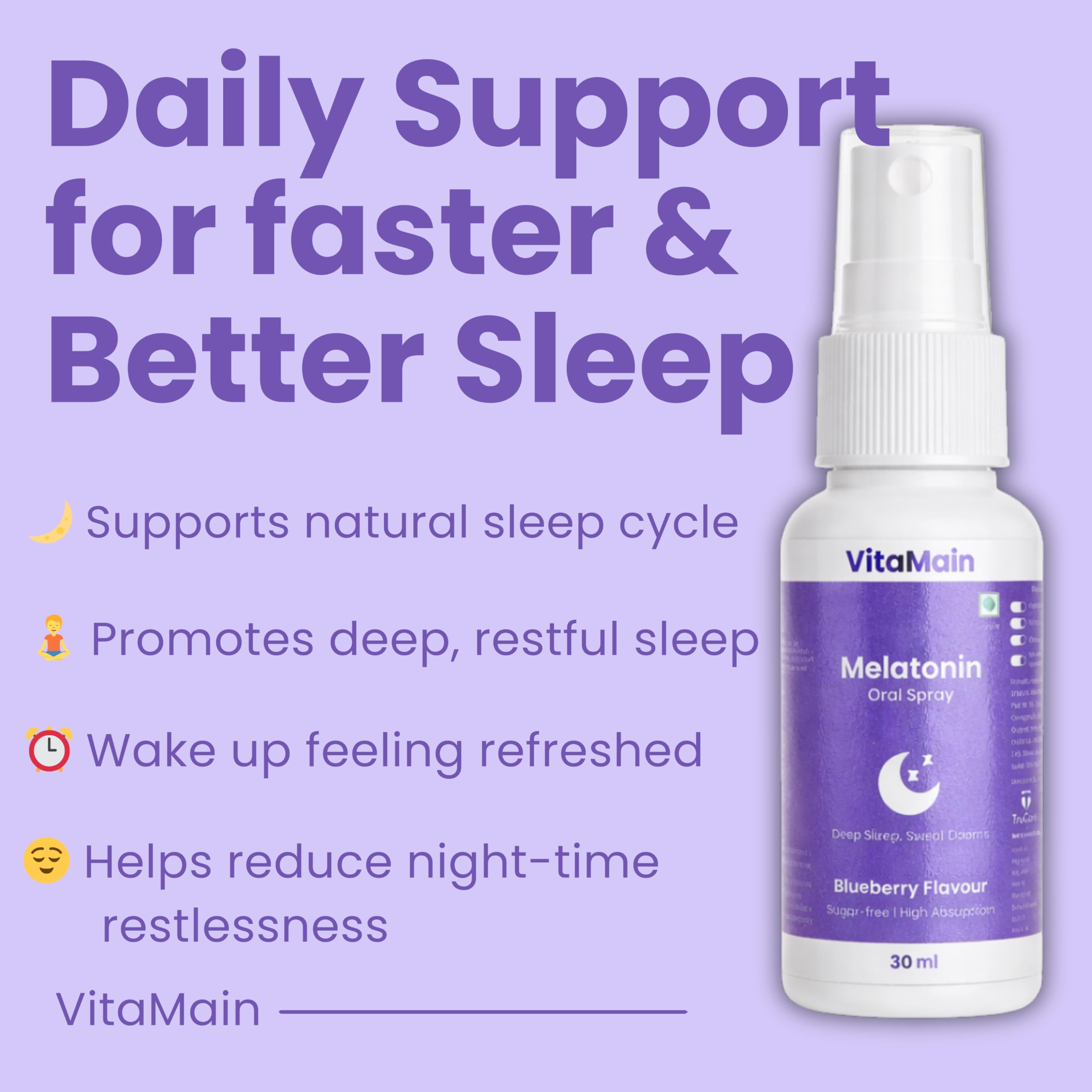 Melatonin (10mg) Oral Spray | Sleep Support Spray for better sleep | Non Habit Forming | Fast Absorbing | Muscle Recovery, Nerve Relaxation & Relieves Stress | 30ml | 2 Months Supply — Amazon image 7