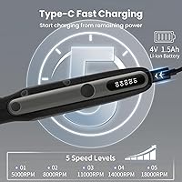 Vista 2 de HARDELL Mini herramienta giratoria inalámbrica de 4 V, kit de herramientas rotativas de 5 velocidades con 69 accesorios, herramienta giratoria