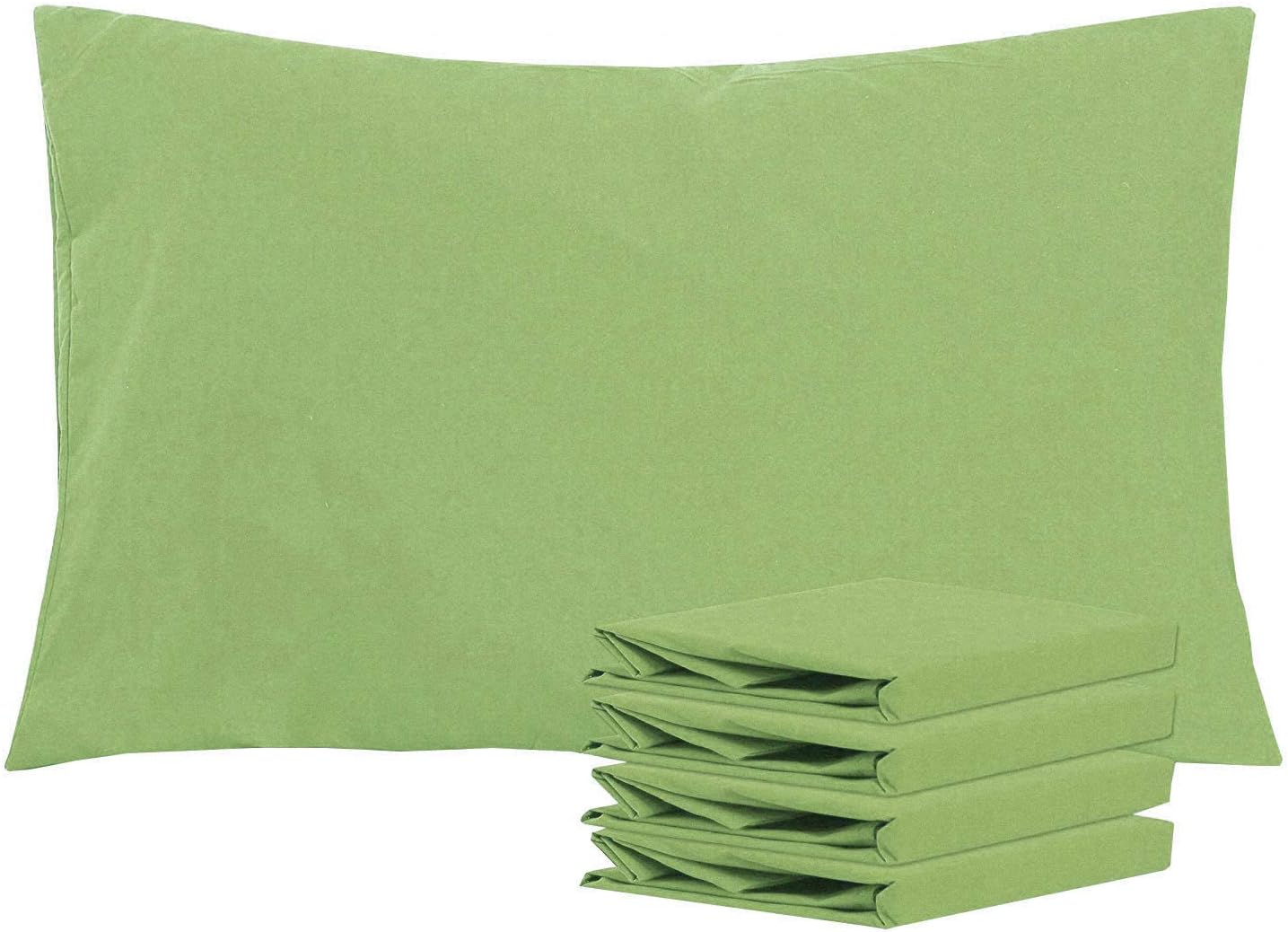 NTBAY 4 Pack 100% Brushed Microfiber Plain Pillowcases, 1800 Super Soft and Cozy, Wrinkle, Fade, Stain Resistant with Envelope Closure Bed Pillow Cases, 50x75 cm, Sage Green