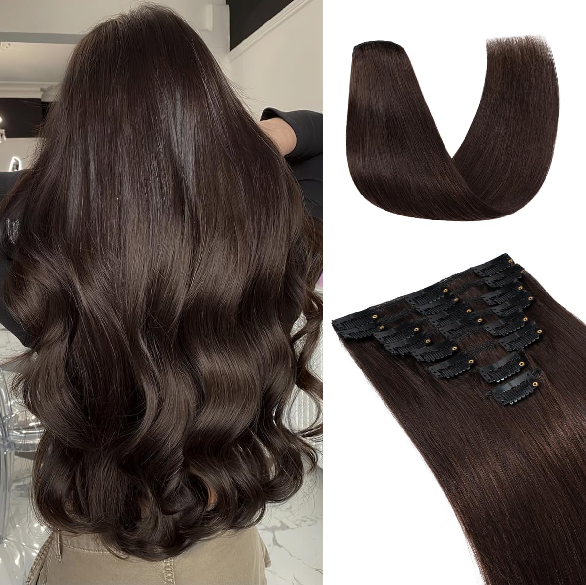 Blonde Clip In Hair Extensions, 4Pcs Long Synthetic Hair Extension Clip Ins, Curly - View #12