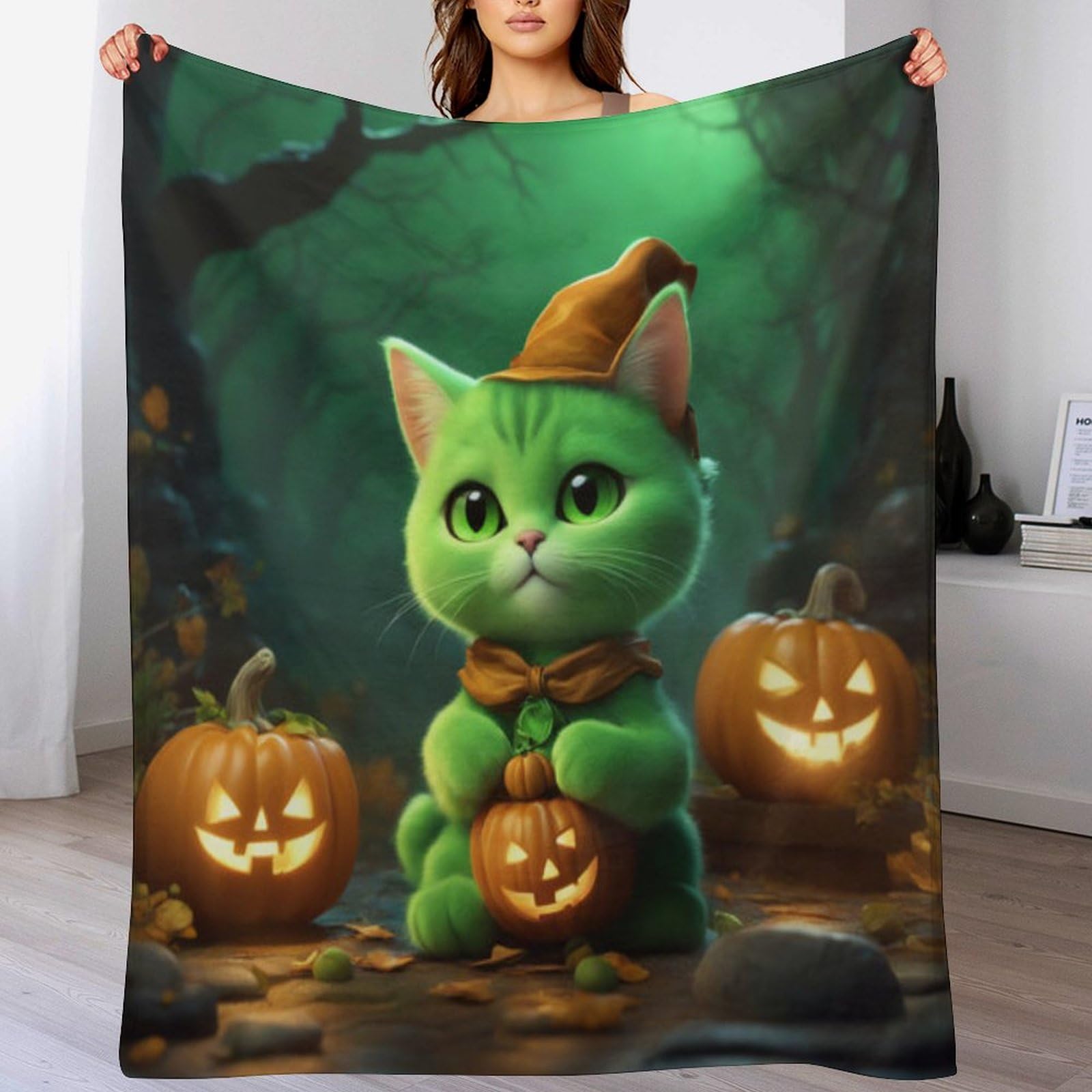 Couverture chat Halloween douillette pour votre canapé
