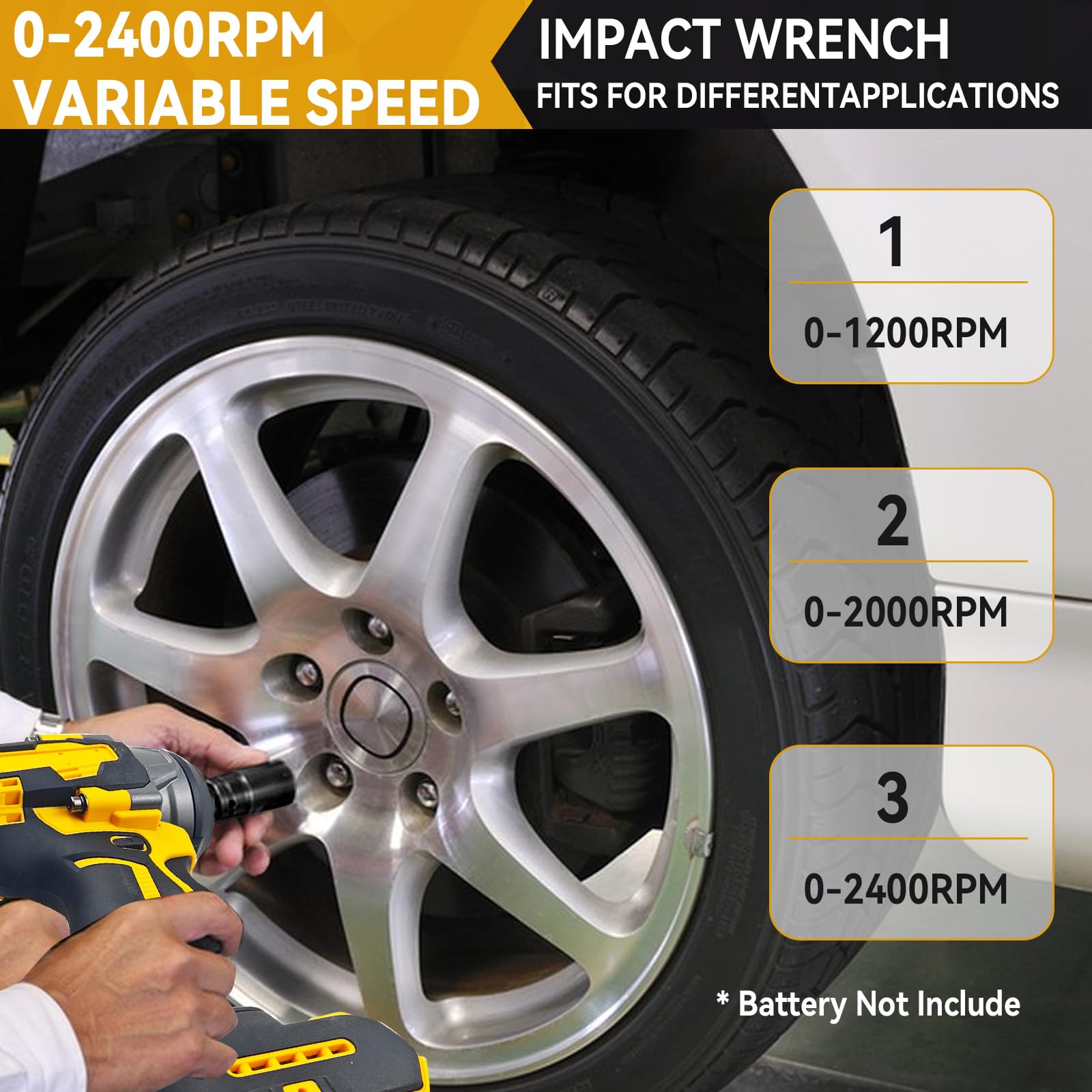 Bezprzewodowy klucz udarowy do akumulatora Dewalt 18 V 20 V Max, 700 Nm 1/5.1 cm bezszczotkowy pistolet udarowy, elektryczny sterownik udarowy, regulacja 3 prędkości z 6 gniazdami do mebli