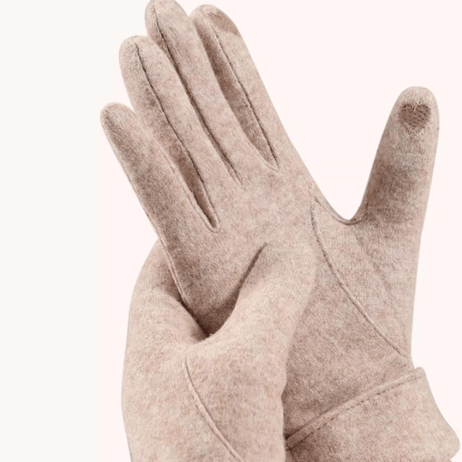 Cálido Manoplas de Lana con Dedos para Pantalla táctil, Guantes cálidos con Forro Polar, Guantes Gruesos y Suaves, Guantes de Punto de Talla única, Decorativos cómodo