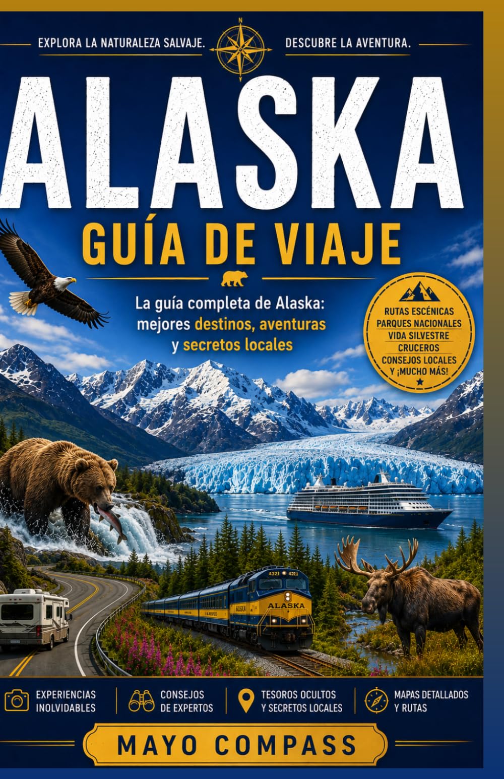 Guía de viaje de Alaska: Una guía completa para viajes por carretera, cruceros y planificación de viajes para viajeros principiantes, viajeros con ... y entusiastas de los parques nacionales.