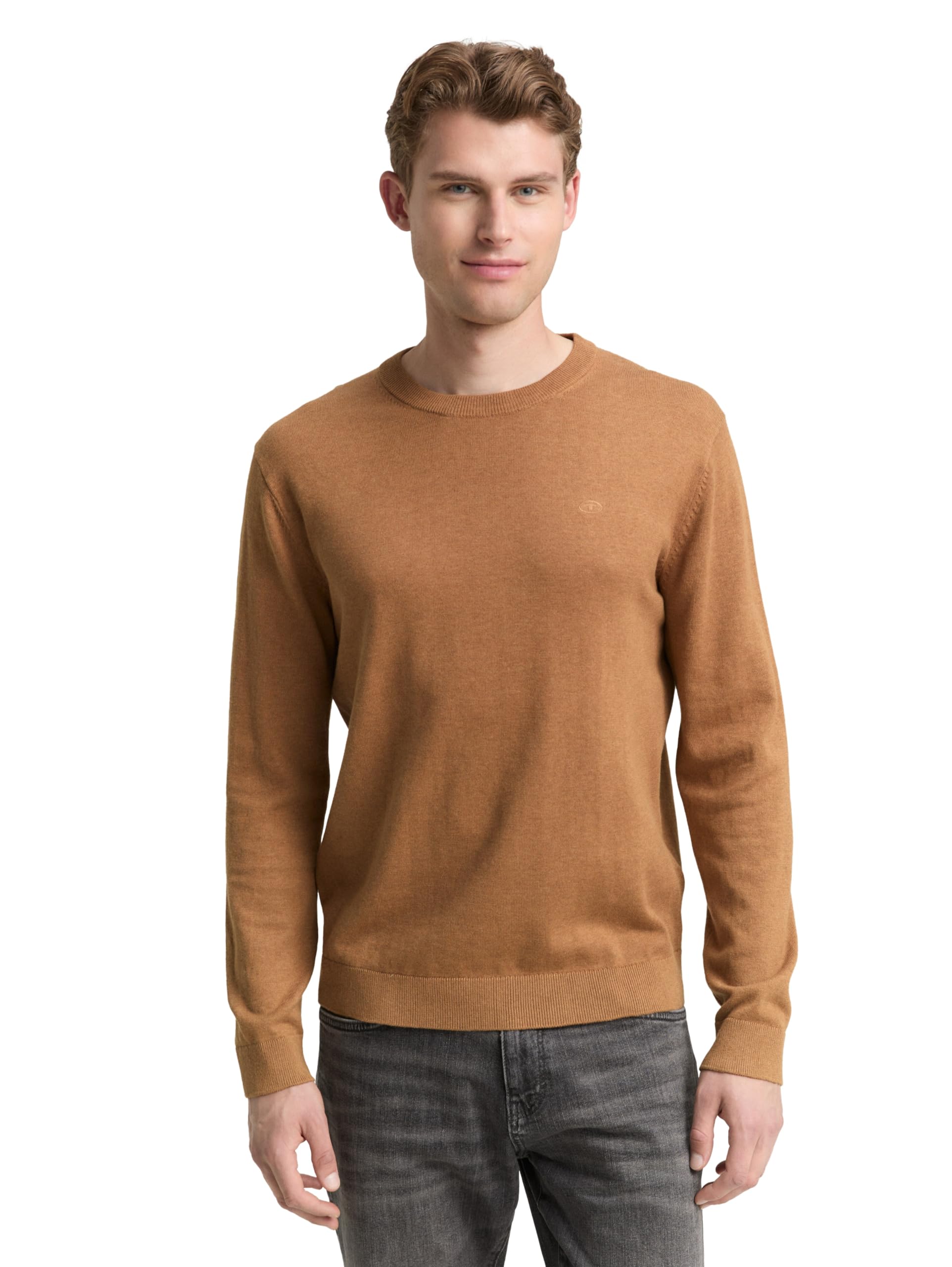 TOM TAILOR Herren Strickpullover mit Crewneck