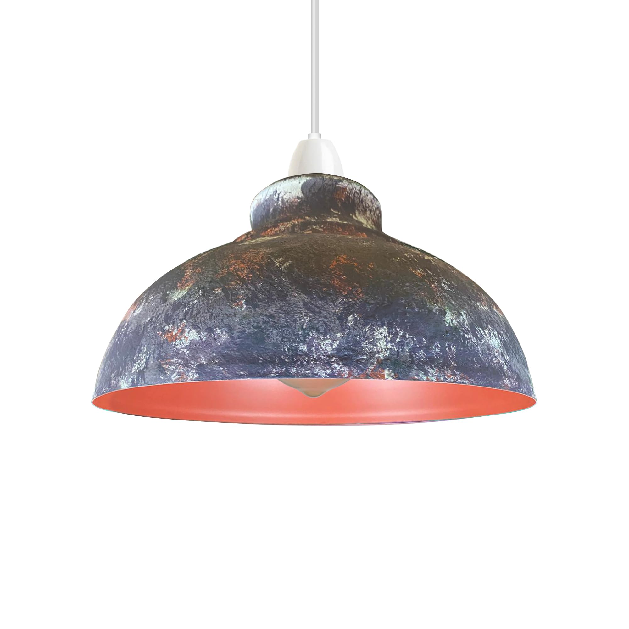LEDSone Metal Lampshade, Easy Fit with 4cm Top Hole Modern Retro Vintage Pendant Light Shade for Kitchen, Living Room, Bedroom Cafe Decor Retro Lighting (Army Cama) โ image 1