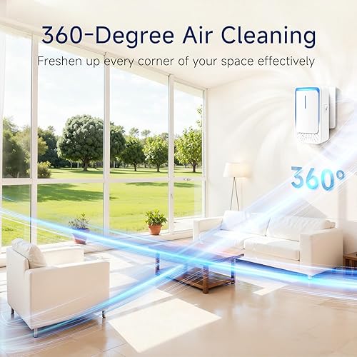 Miniatura 5 de Ionizadores de aire enchufables, paquete de 4 purificadores de aire con tecnología de iones negativos, mini ambientador silencioso para el hogar,