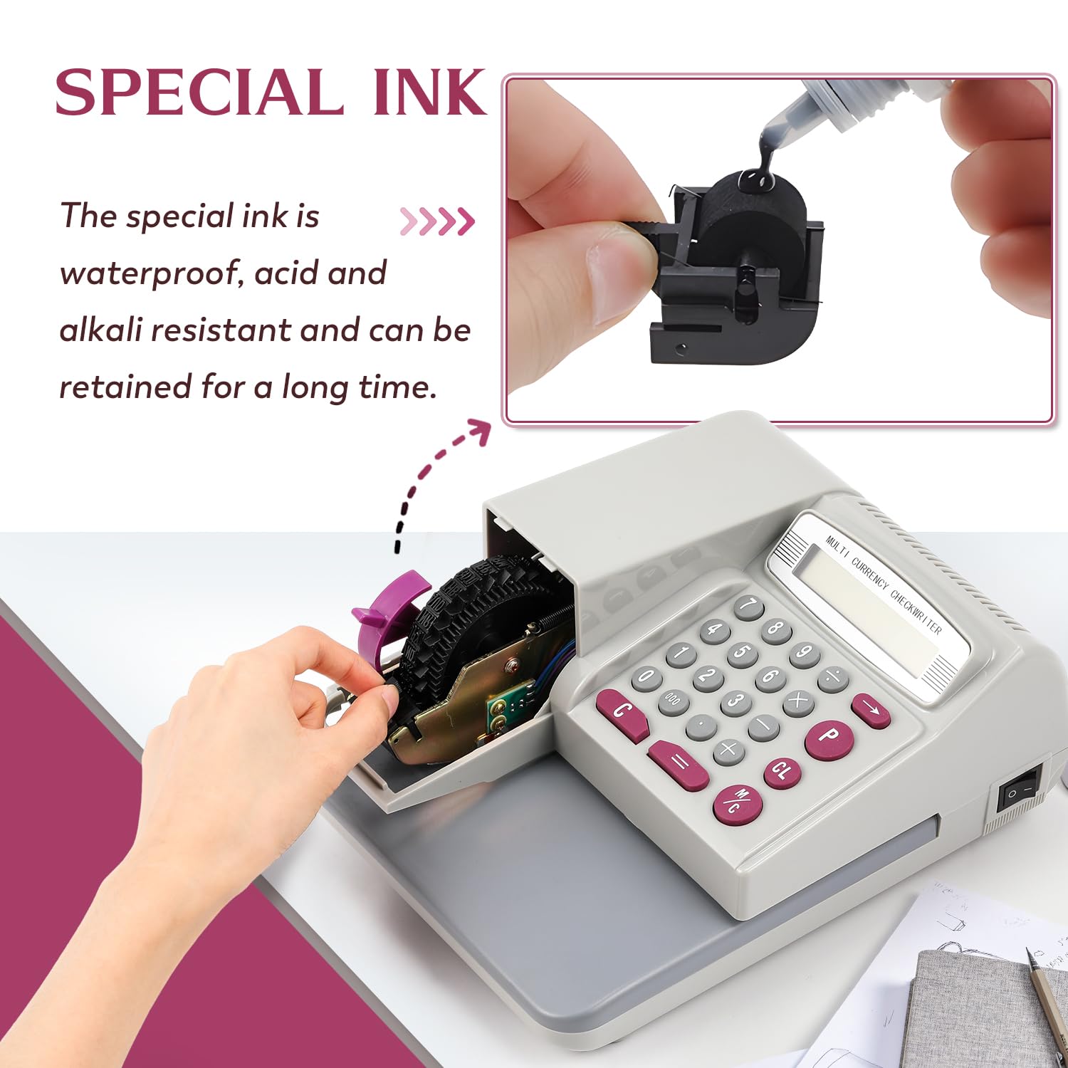 CGOLDENWALL XD-310 Checkwriter universel haute vitesse 110V-220V