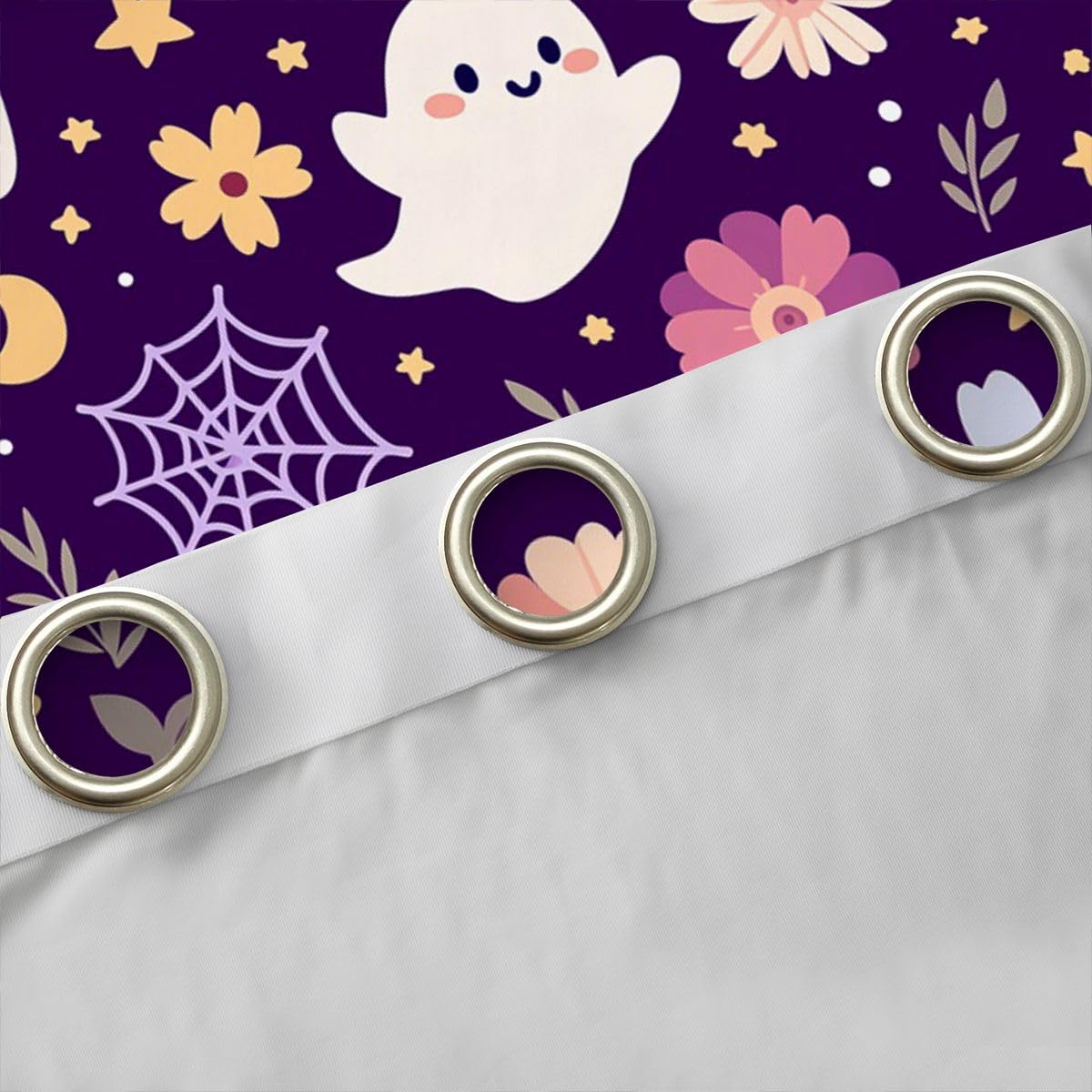 Loussiesd Decorazioni per finestre di Halloween, 2 pannelli W46*L54