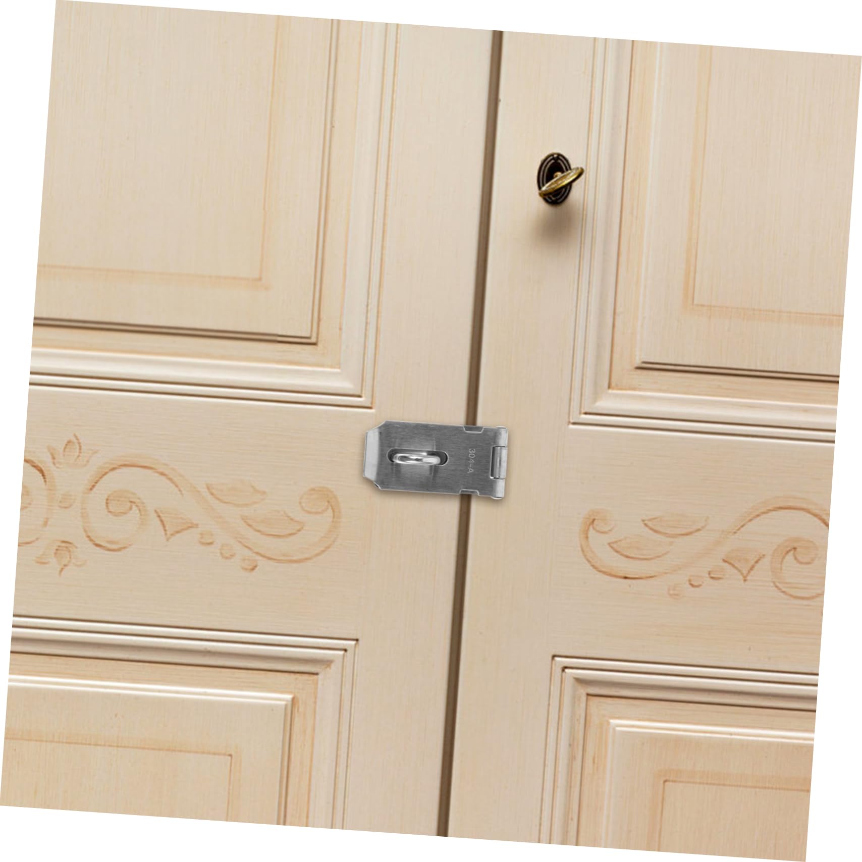 Tofficu 5 Ensembles Lot De Targettes Acier Inoxydable Avec Serrure Hasp Latch Durable Pour Portes Fenêtres Armoires Installation Facile Sécurisée 2 Pièces * 5