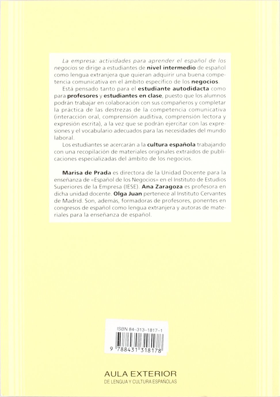 La empresa, actividades para aprender el español de los negocios (Aula exterior de lengua y culturas españolas)