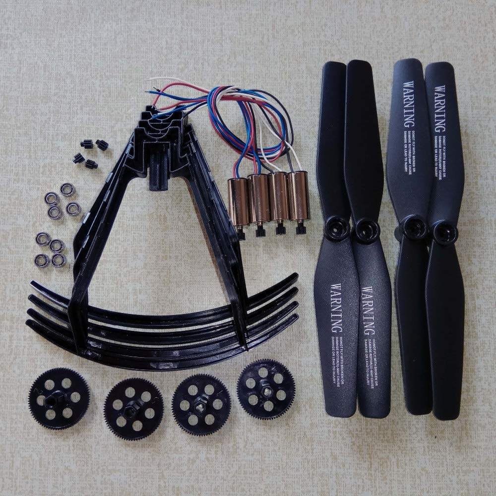 Dla Visuo XS816 XS809HW XS809W Rc Drone Quadrocopter części zamienne silniki ostrze silnika przekładnia główna pierścień ochronny śmigła ulepszenie łożyska części zamienne do dronów