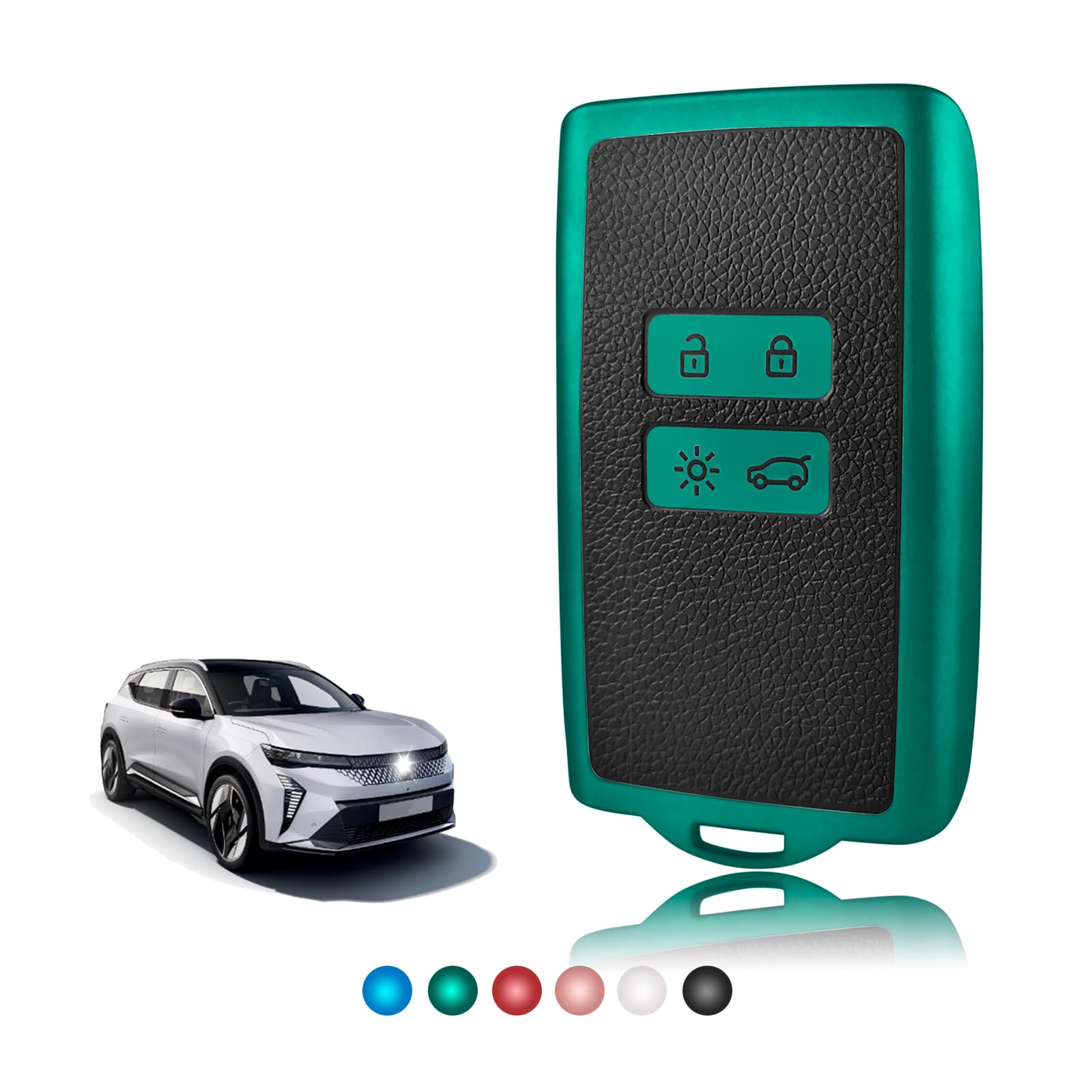 Yosemy 2pcs Cover Copri-Chiave Compatibile con Renault con 4 tasti