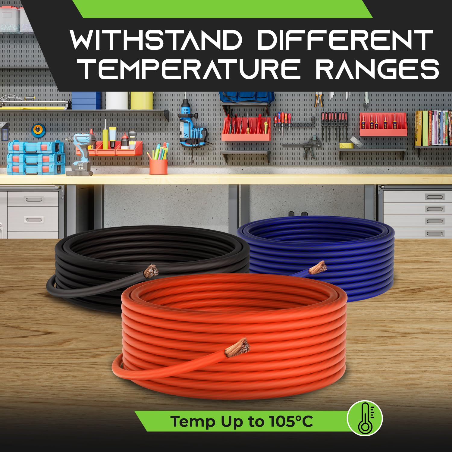 GearIT 14 Gauge Wire  200ft - Black/Red  GPT Automotive Primary Bonded Wire Copper Clad Aluminum Cca Car Audio Speaker Wire Trailer Harness Electrical 20 - View #9