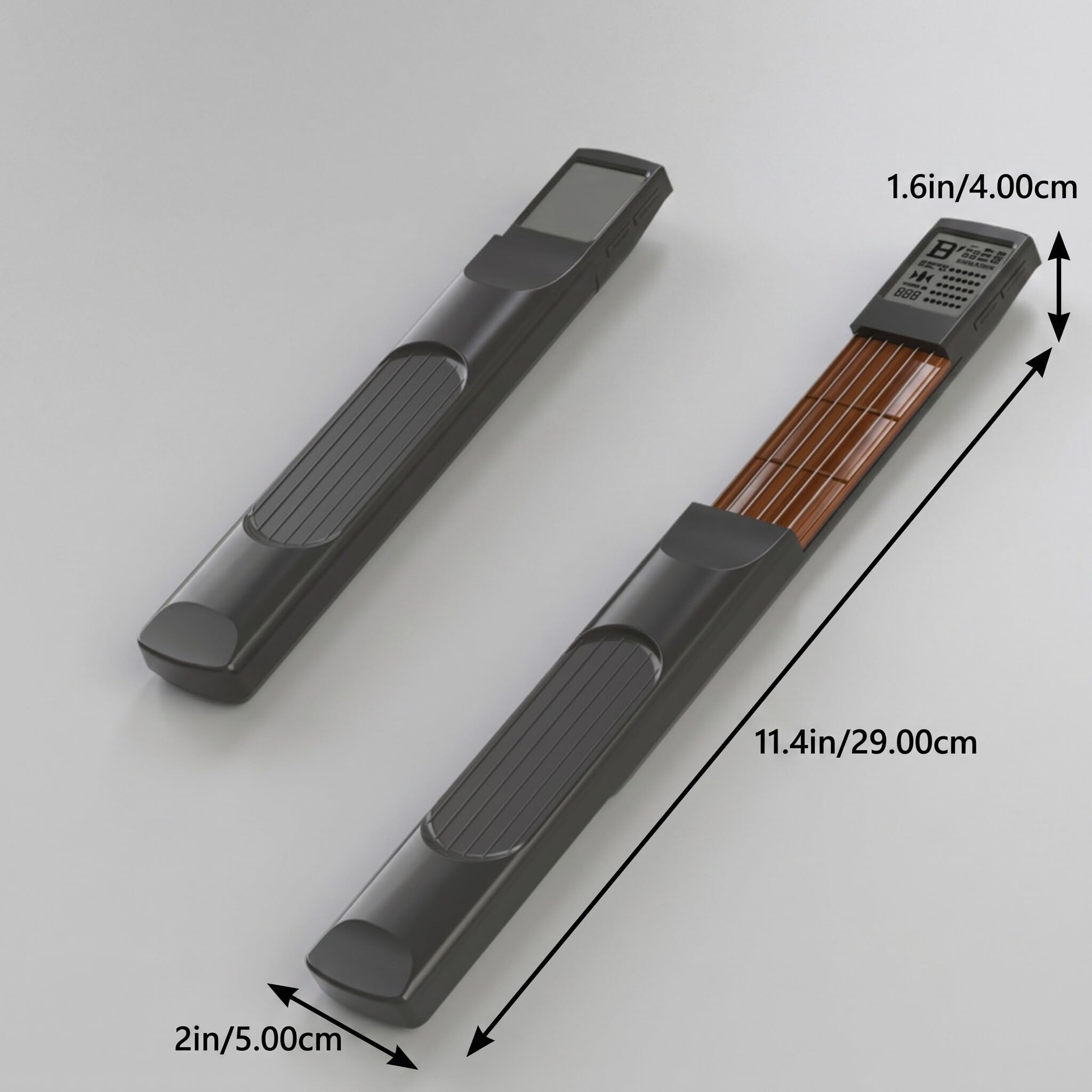 Ejoyous Torba do ćwiczeń z gry na gitarze, trener akordów gitarowych Mini 6 progi narzędzie do ćwiczeń na gitarze Przenośny cyfrowy trener gitarowy z obrotowym ekranem kartowym dla początkujących
