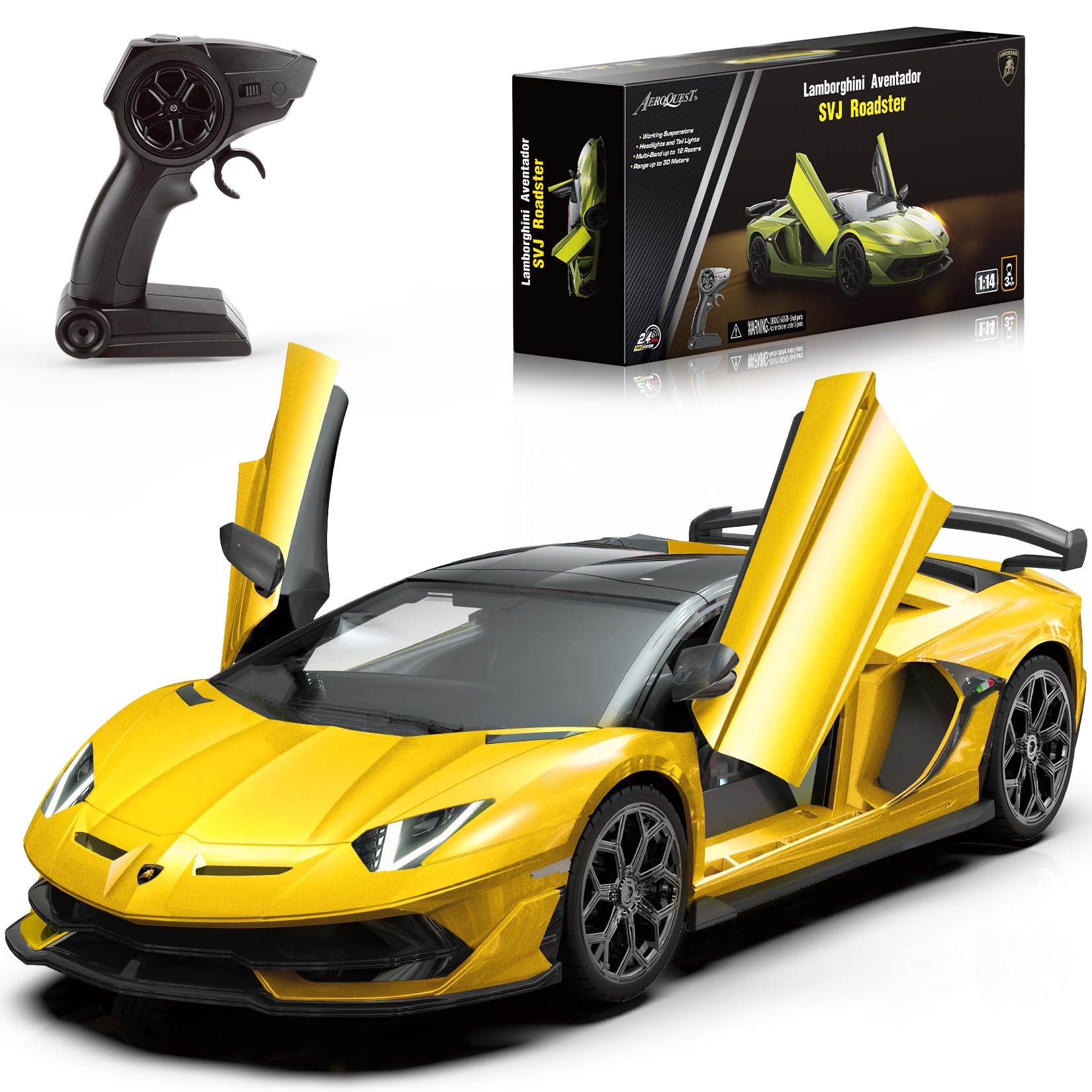 Lamborghini １/14ラジコン Amazon.com: AEROQUEST 1:14 Lamborghini Remote Control Car