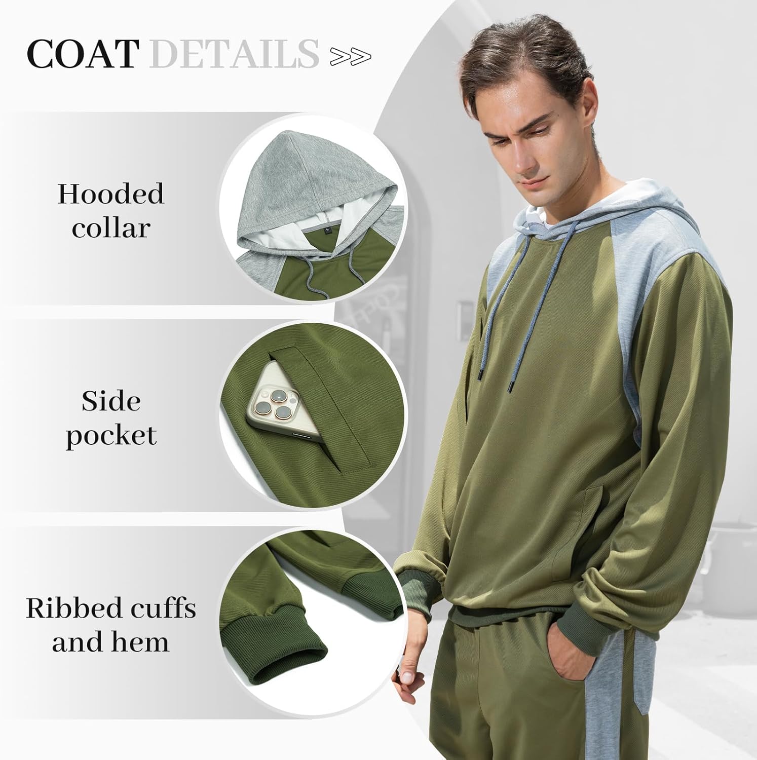 LBL Leading the Better Life Mens Track Suits Casual Pullover Sweat Suit Active Jackets and Pants 2 Piece tracksuit - Image 5