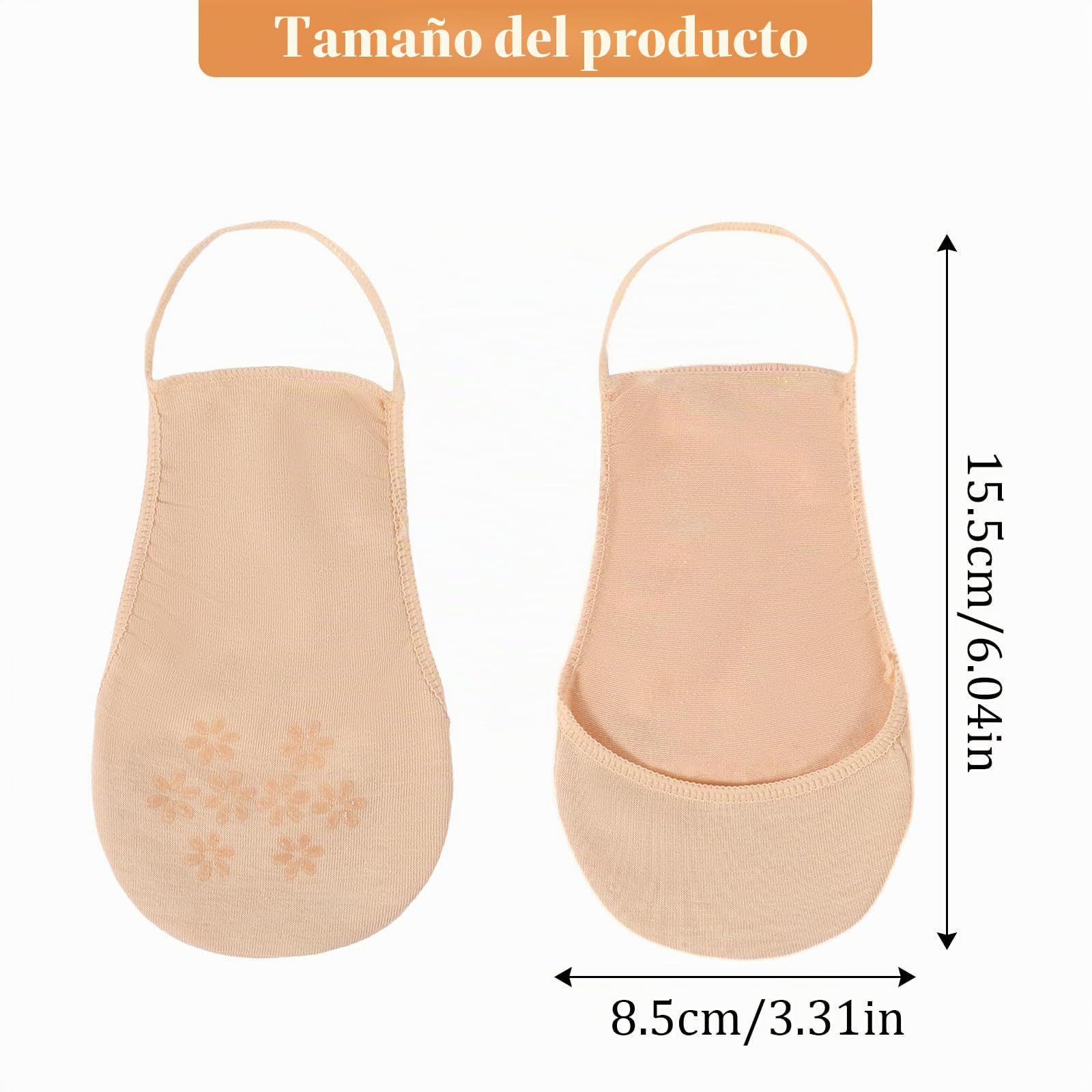 4 pares de calcetines acolchados para mujer, con forro de corte bajo, antideslizantes, para tacones, zapatos de vestir
