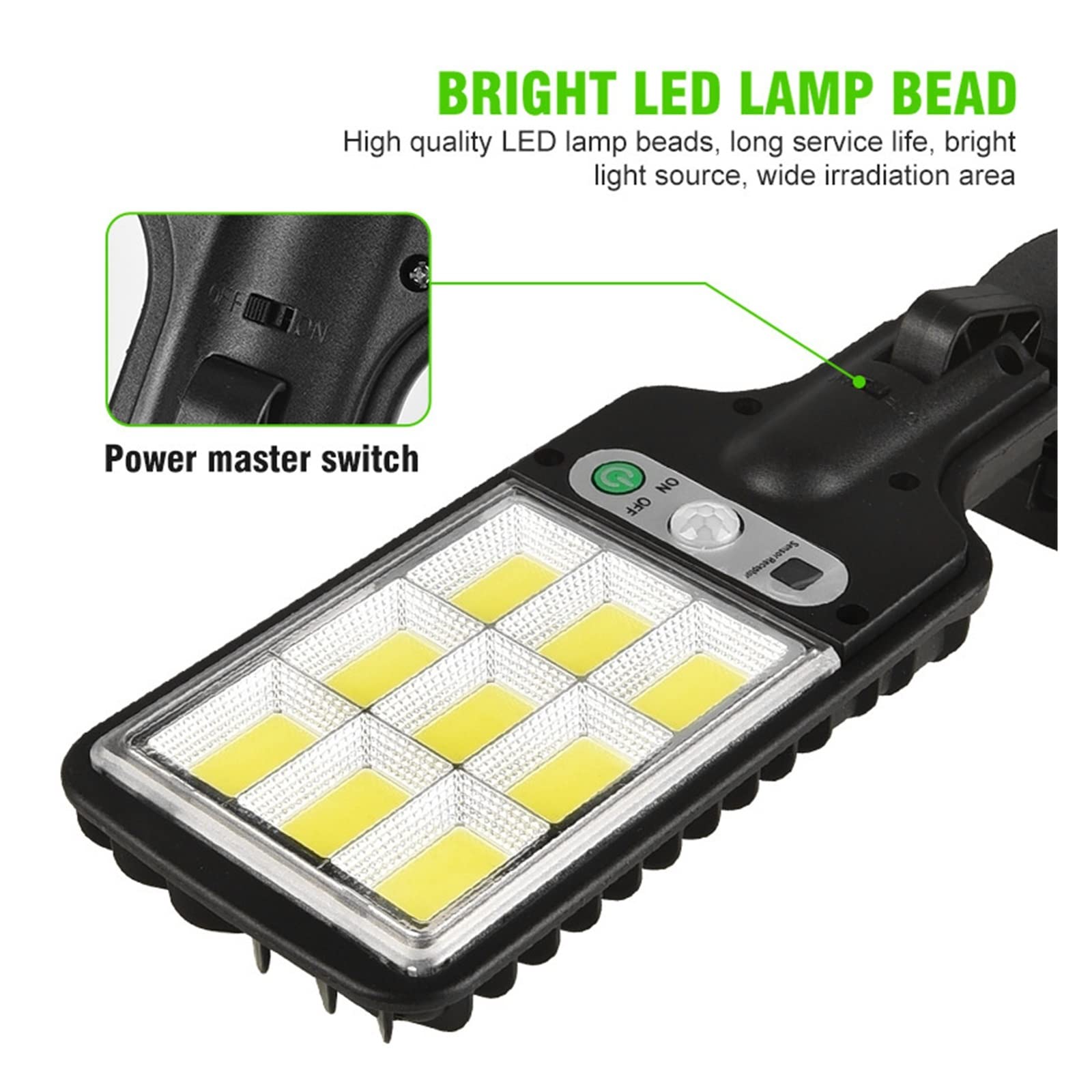 Zewnętrzne lampy solarne Solar Street Lights Outdoor Bezprzewodowy czujnik ruchu słonecznego z 3 trybami oświetlenia do drzwi wejściowych Ogród Dziedziniec Łatwy do insta