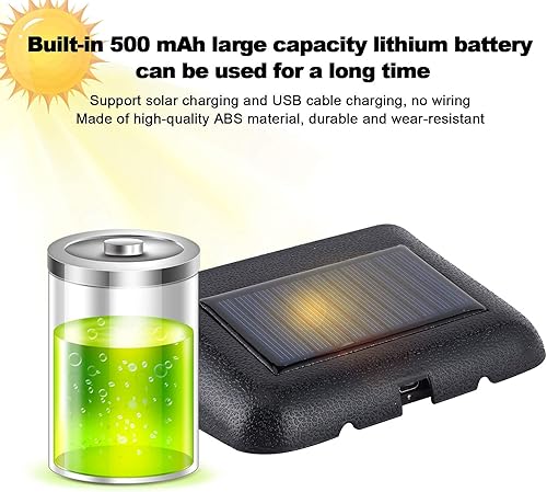 Miniatura 4 de Reloj digital para automóvil, reloj digital adhesivo portátil, para camión, con energía solar, hora, fecha, temperatura, pantalla LCD, sin cableado