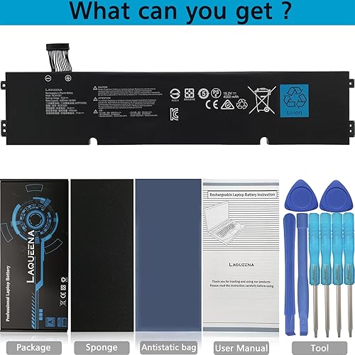 Miniatura 3 de RC30-0351 - Batería para portátil compatible con Razer Blade 15 Base 2020 2021 RZ09-0369x RZ09-0351 Notebook Series RZ09-0351 9E11 15.2V 60.8Wh 4