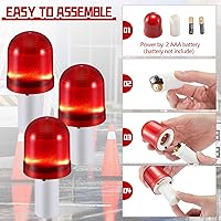 Vista 4 de VIHOSE 4 piezas de luces LED para conos de tráfico, cono intermitente de tráfico con 3 modos de parpadeo, luz de advertencia LED para conos