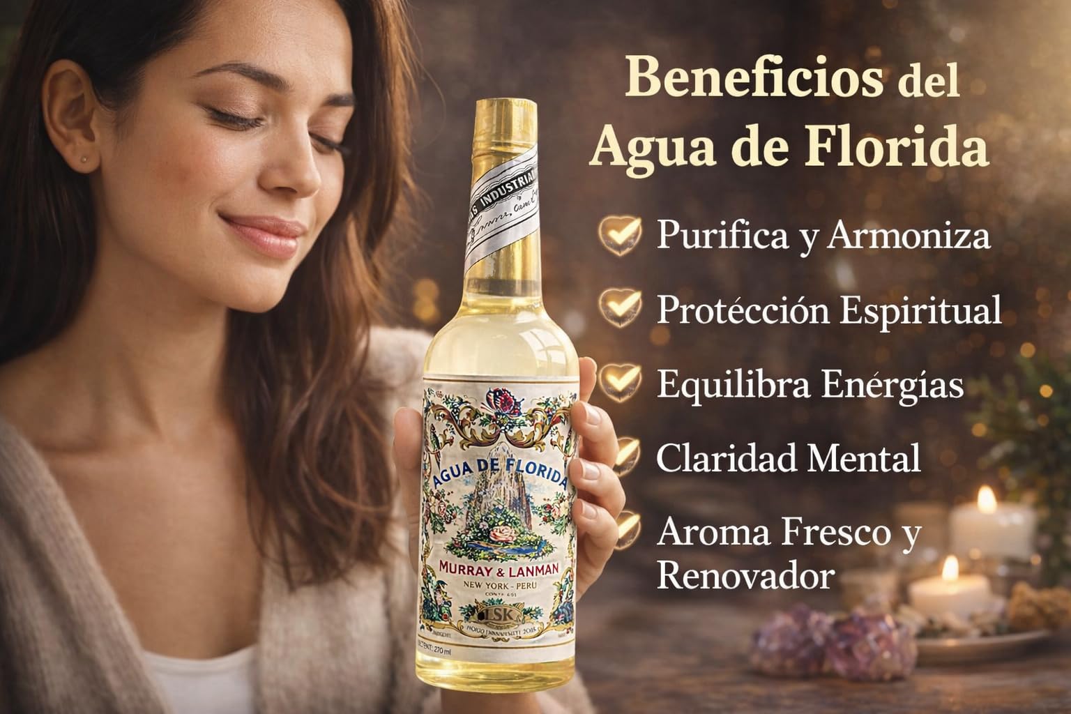 Florida Agua de Perú Original 270ml Murray Y LanMan Amarilla