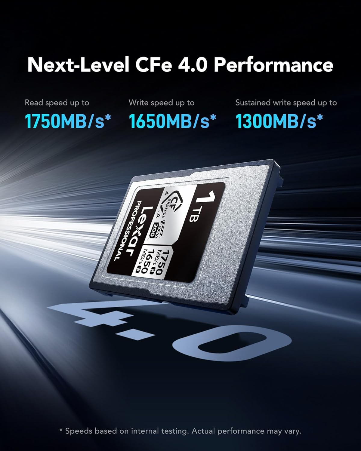 Lexar Professional Silver Series CFexpress 4.0 Type A Card 1TB, CFe Card up to 1750MB/s Read, VPG200, 8K Video CF Card, Memory Card Compatible with Sony Alpha and Sony FX Cameras