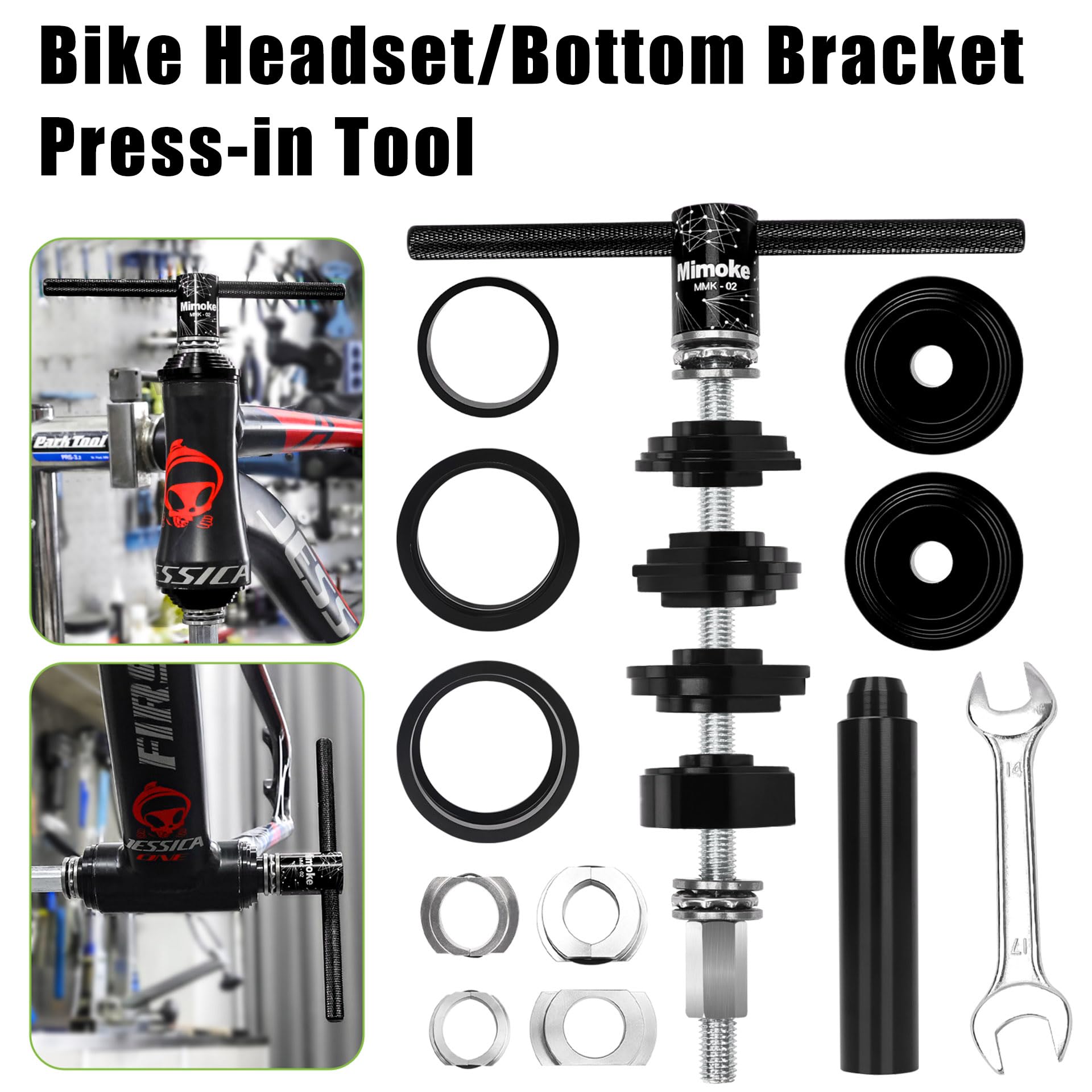 Mimoke Bicycle Bottom Bracket Install and Removal Tool for BB86 BB30 BB91 BB92 PF30 Mountain Road Bike headset Press in Tool (Black) - Image 2