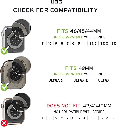 Miniatura 2 de URBAN ARMOR GEAR UAG - Correa compatible con Apple Watch de 49464544 mm y 424140 mm, iWatch Series Ultra 3Ultra 2Ultra4-11SE3SE2SE Scout