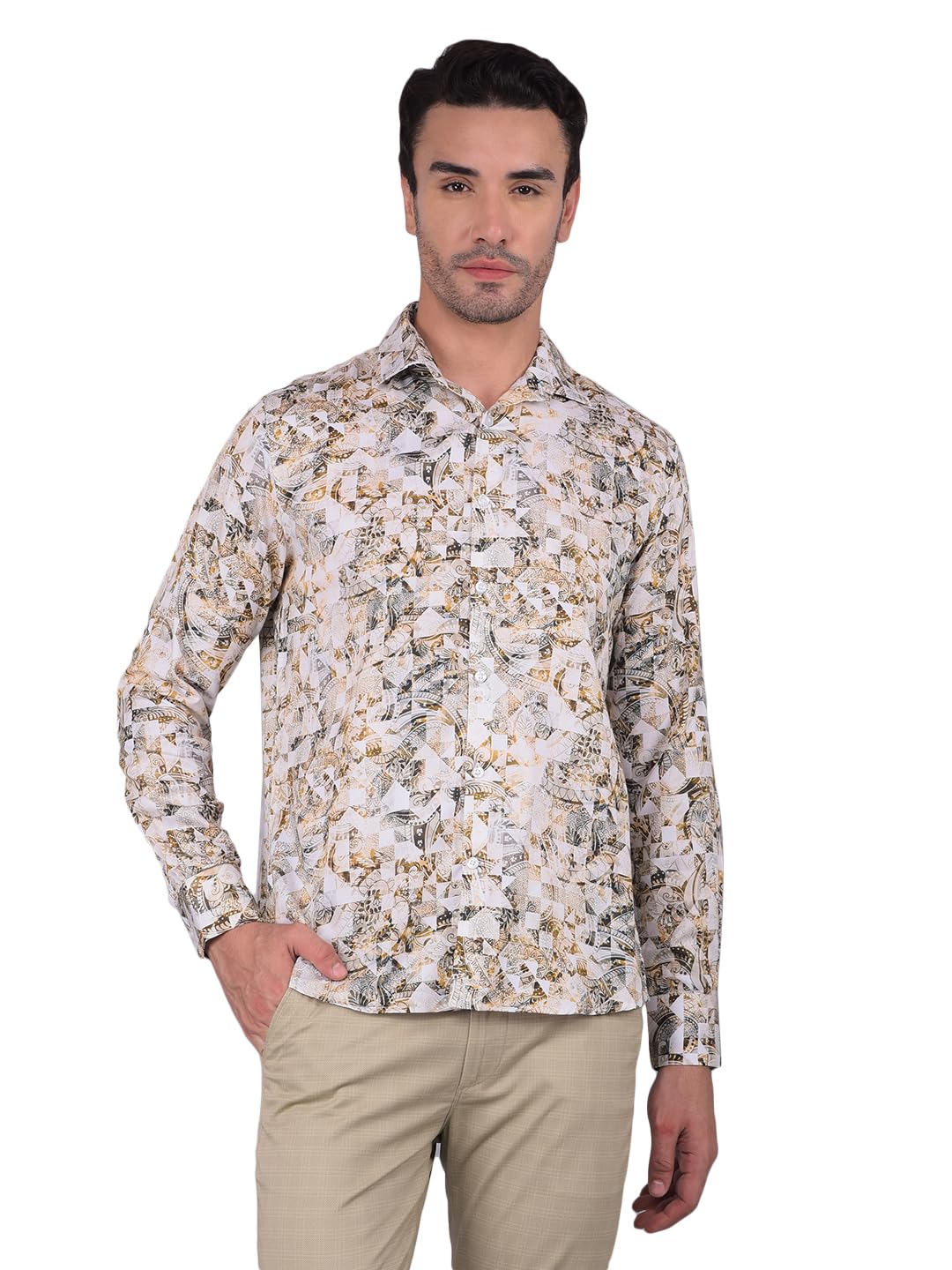Crimsoune Club Men's White Printed Shirt-picture-14