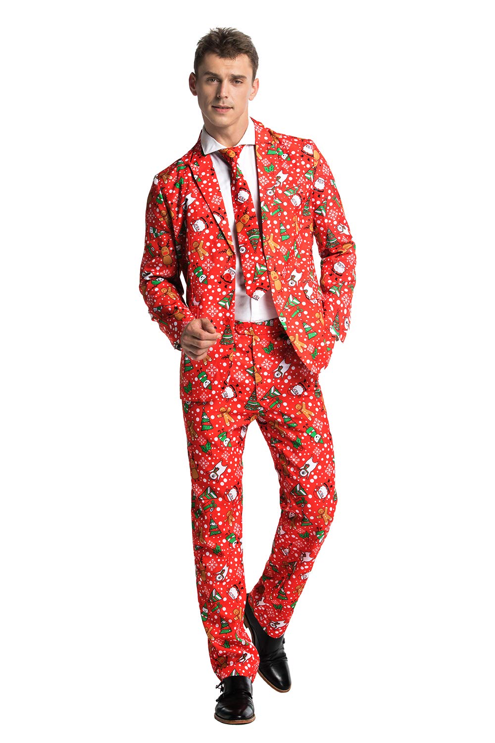 u look ugly today Mens Christmas Costumes Suit Funny Bachelor Party Suit Jacket with Tie-picture-46