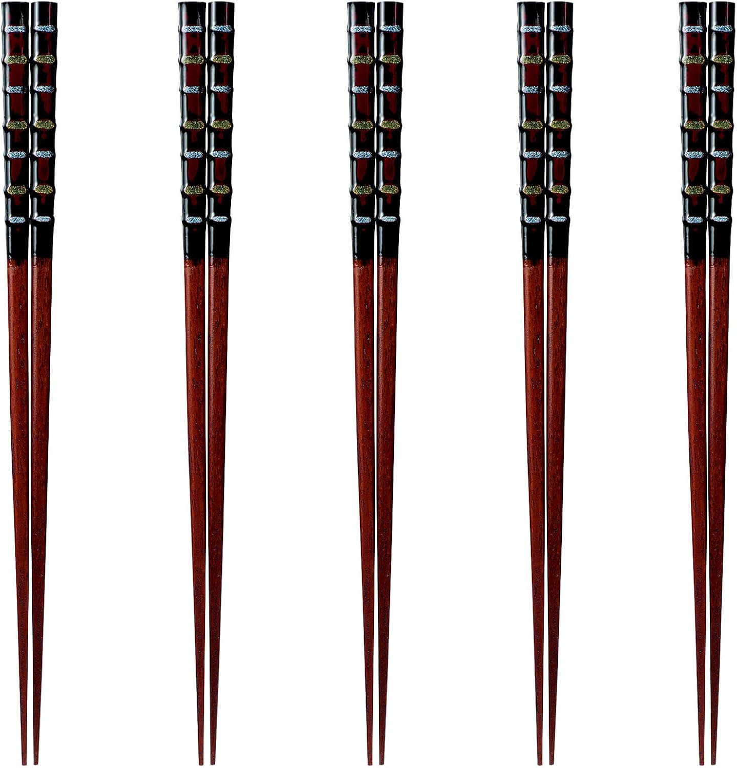 J-kitchens PID591613 Japanese Chopsticks, Set of 5 Pairs, Material: Wood, Chopsticks, Made in Japan