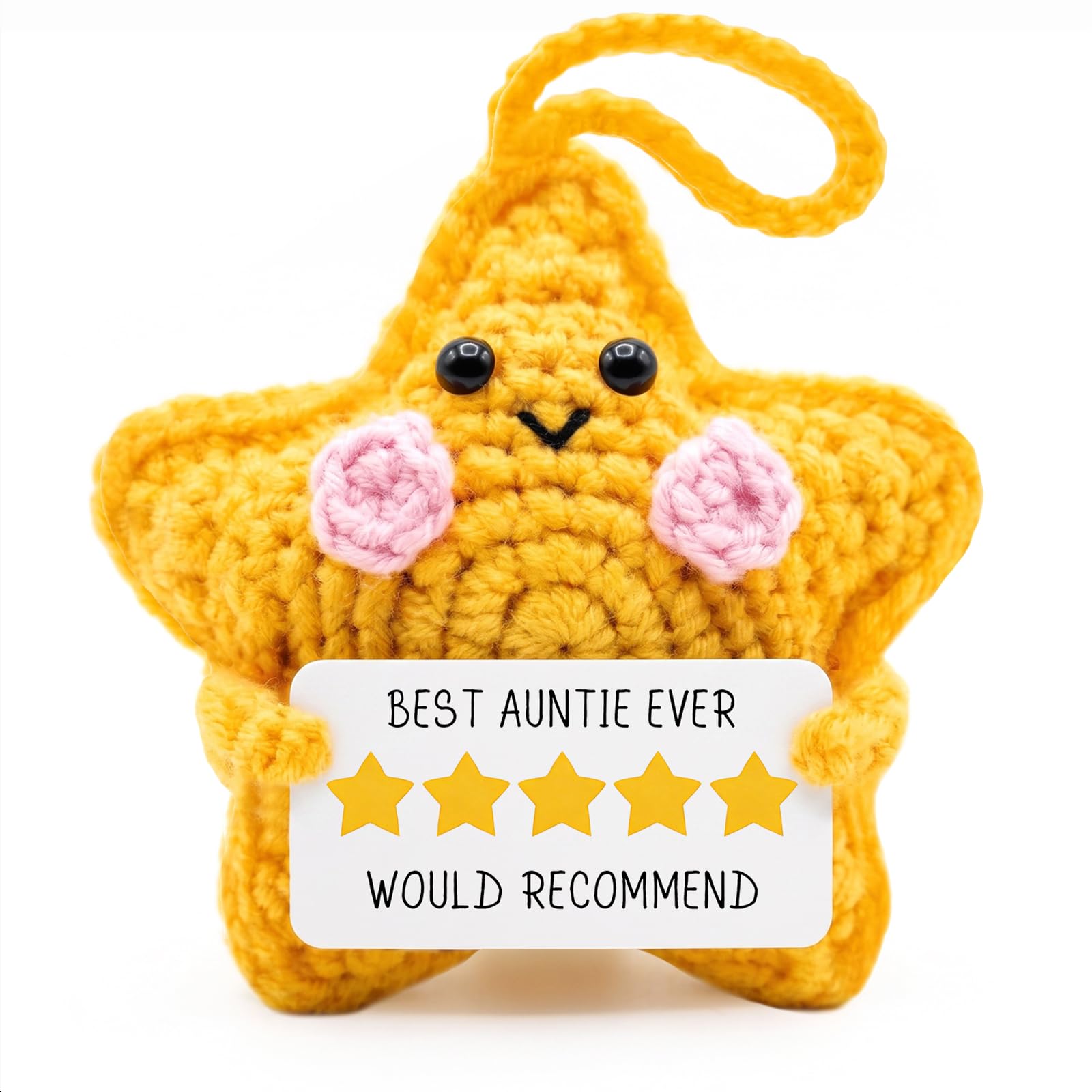Auntie Gifts, Handmade Crochet Star, Best Auntie Birthday Gifts, for Auntie, Aunty Gift, Presents for Aunts On Mother's Day Christmas Thanksgiving Day Valentine's Day